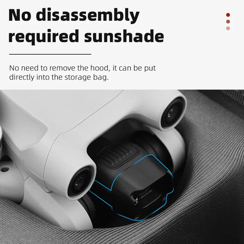 Lens Hood for DJI Mini 3 Pro Lens Cover Sunshade Protective Cover Anti-glare Gimbal Camera Guard for Mini 3 Accessory