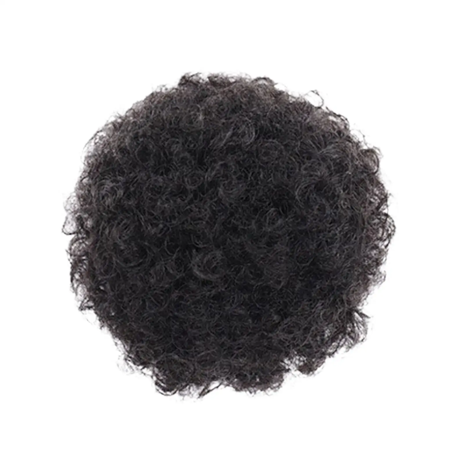 2x Afro Koczek Afro Puff Doczepiany Kucyk na Sznurku Modny Syntetyczny Miękki Kręcony Koczek Fryzura Updo na Bal Studniówkowy Wesele Imprezę