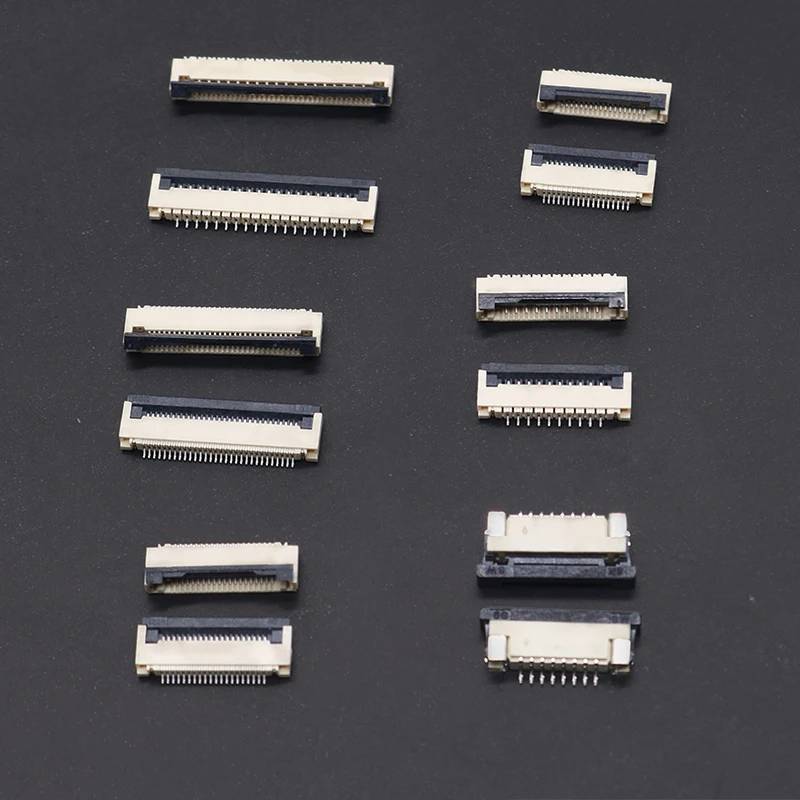 1pcs FPC socket connector 0.5/1.0mm, for 8/10/18/20/30P Flip cover/drawer 12864 COG LCD screen