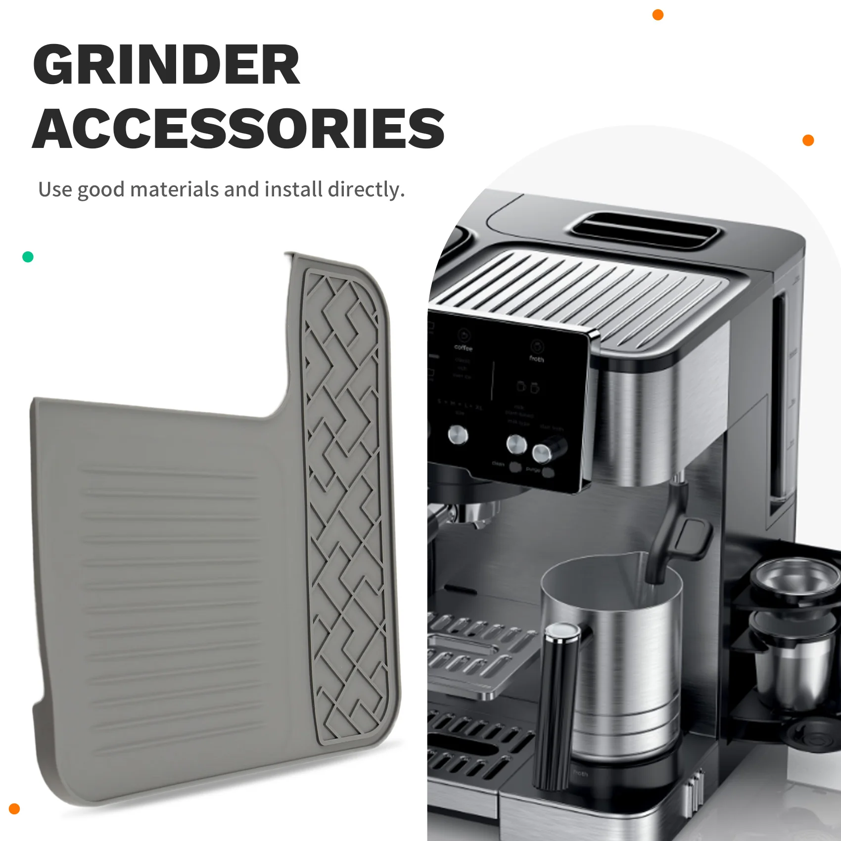DT81 Silicone Top Mat for Ninja Luxe Espresso ES601 Coffee Machine Anti-Slip Waterproof Heat-Resistant Grinder Accessories