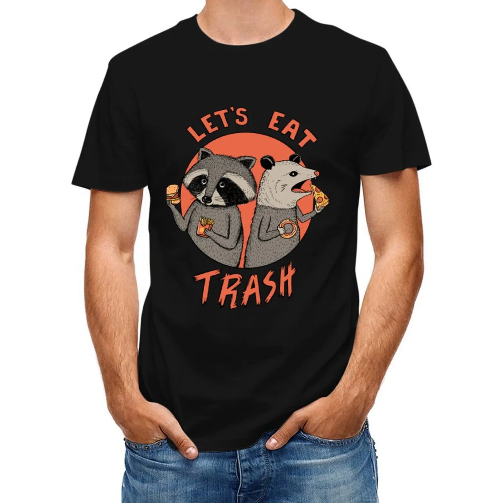

Eat trash raccoon and opossum - Raccoons T-Shirt essential t shirt Anime t-shirt summer 2025 men clothing