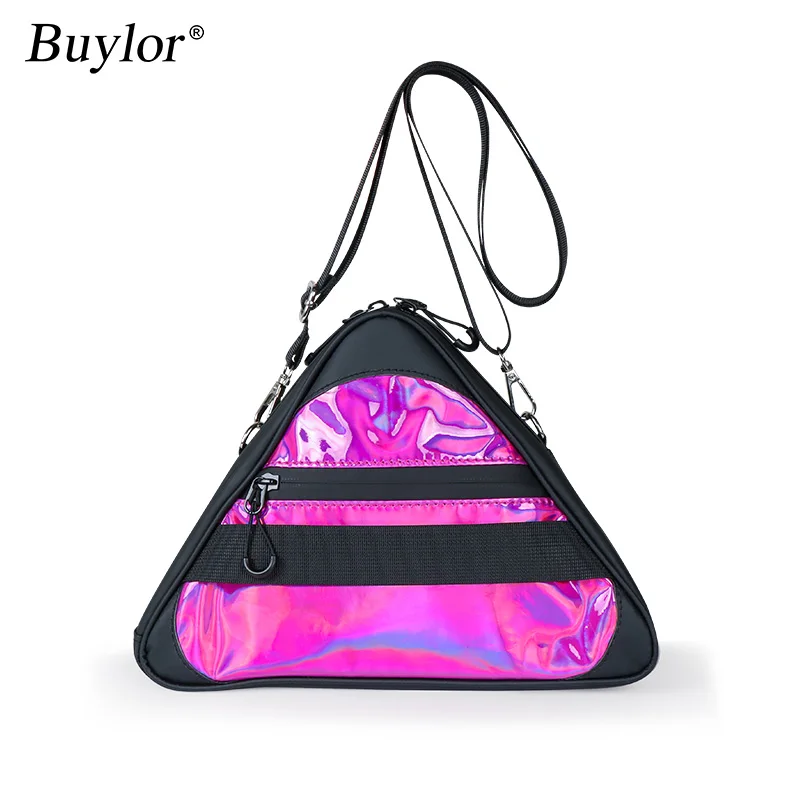 Buylor New Triangle Crossbody Bags for Women Fashion Women's Shoulder Bags Casual PVC Cell Phone Purse Luxury Design Lady Bags