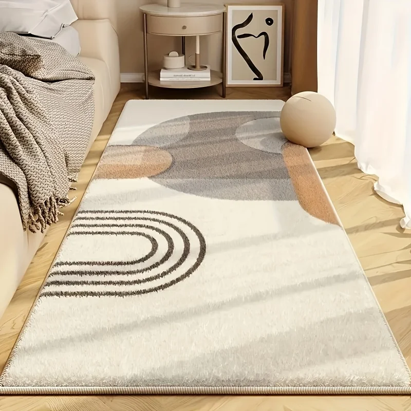 VIKAMA Soft Warm Bedside Floor Mat Simple High-End Bedroom Sofa Carpet Washable Waterproof Carpet Suitable Room Rug Home Decorat
