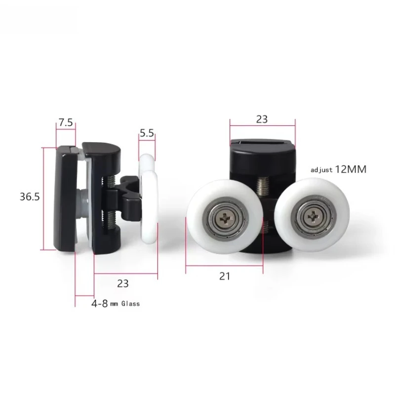 

Shower room wheel Glass hanging runner housing pulley Curved shower pulley for bathroom door parts