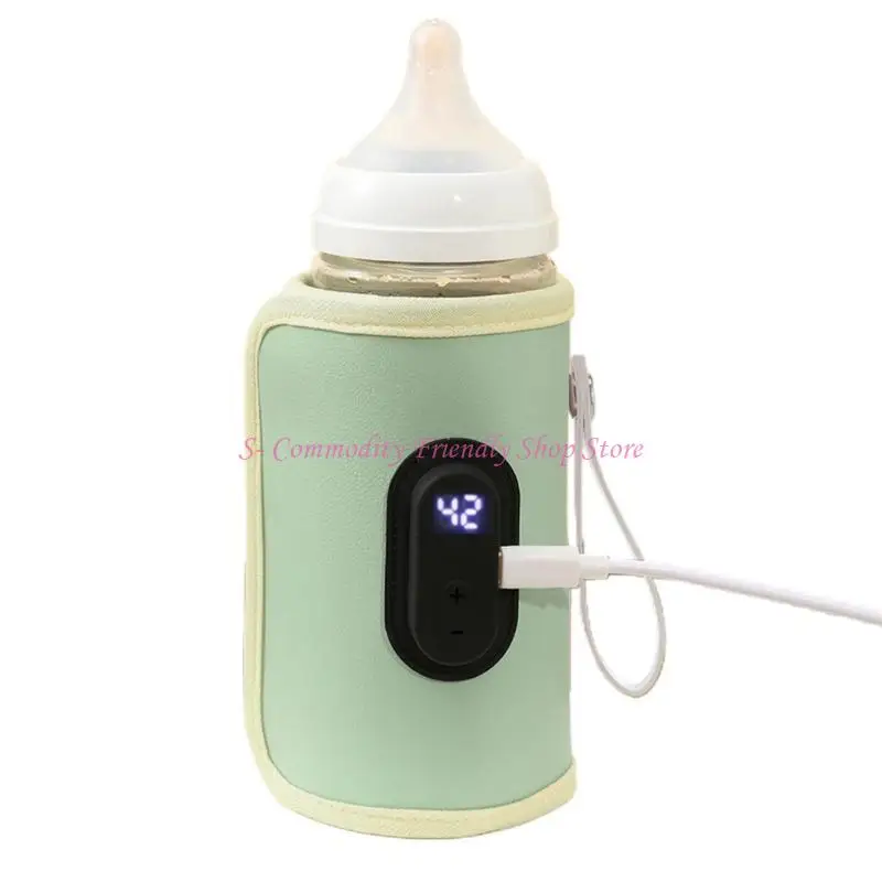 85AE حافظة محمولة لتدفئة زجاجة الحليب متعددة الوظائف وغطاء درجة حرارة ثابتة