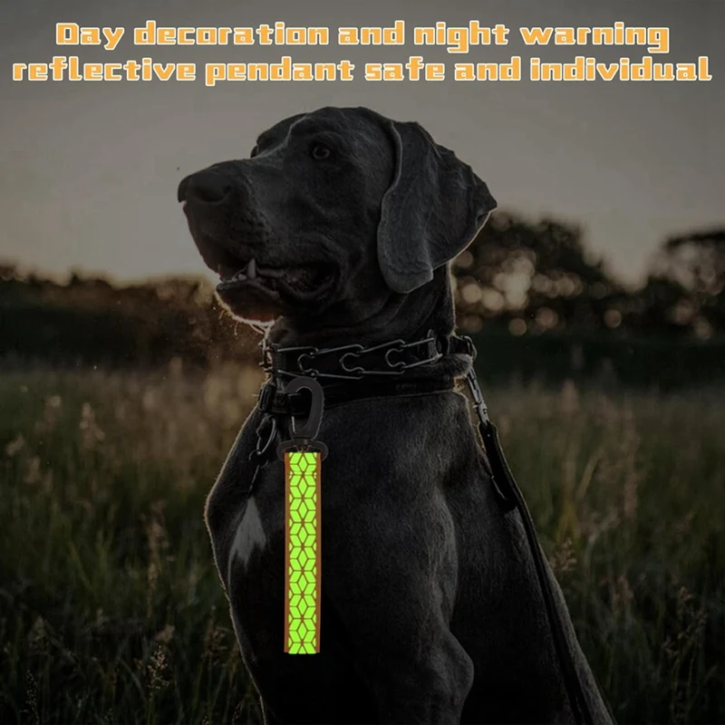 6Pcs Reflective Strips, Safety Reflector Pendants Reflective Pendants Safety Key Chains For Backpack Clothes Cycling