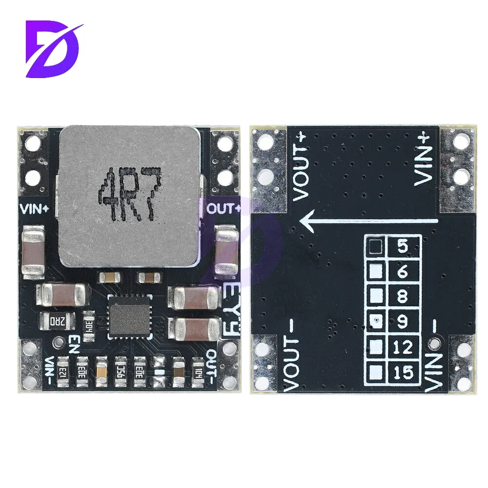 DC-DC Automatic Buck Boost Power Module 3-23V To 5V/9V/12V Fixed Voltage Output Lithium Battery Constant Voltage Module