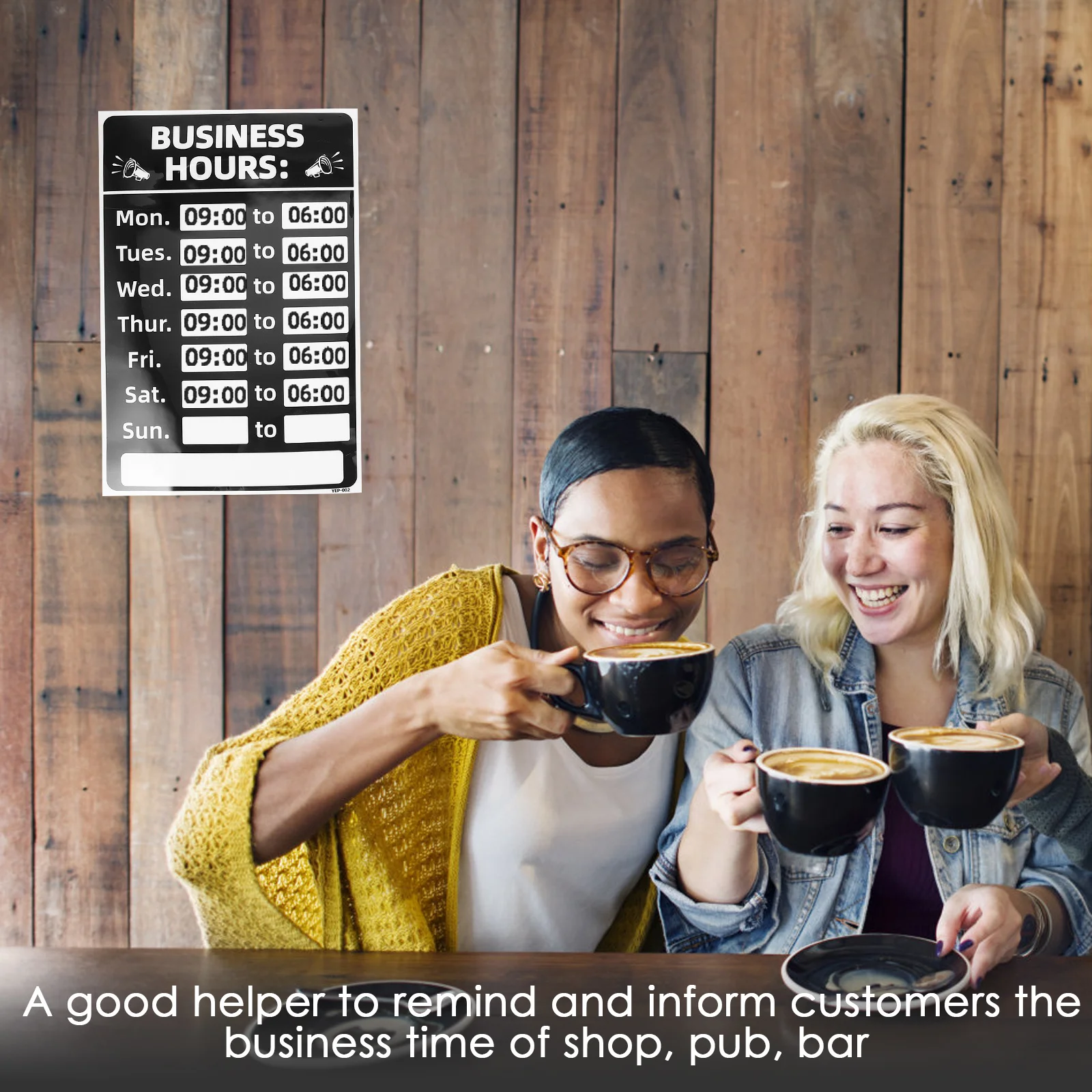 

1Set Business Hours Sign PVC Store Hours Sticker Easy Removable for Glass Door Cafe Shop Beauty Salon Operation Time