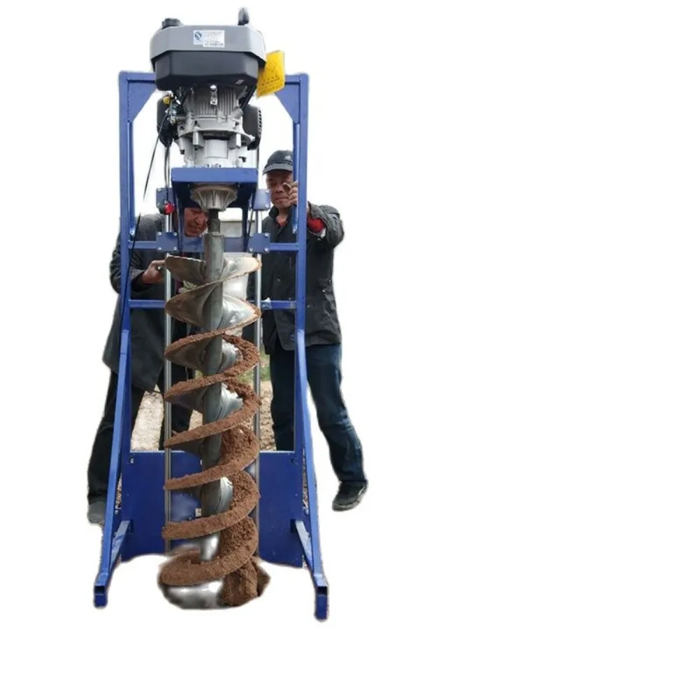 

Four-punch bracket pipe pile digging machine pile core soil tool hand-held light pile digging mud segmented drill pipe