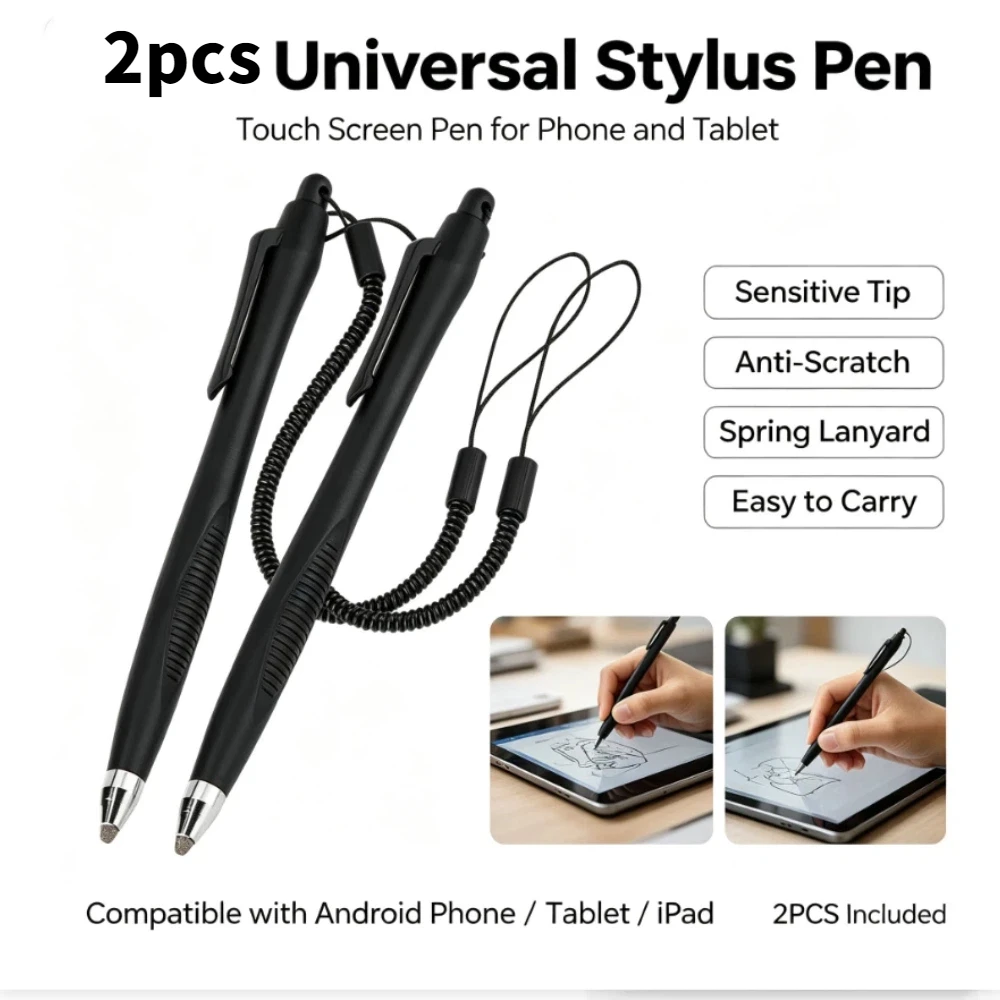 2PCS Universal Sensitive Stylus for Samsung for Huawei /For Xiaomi for Android Phone for ipad Tablet Touch Screen Pen