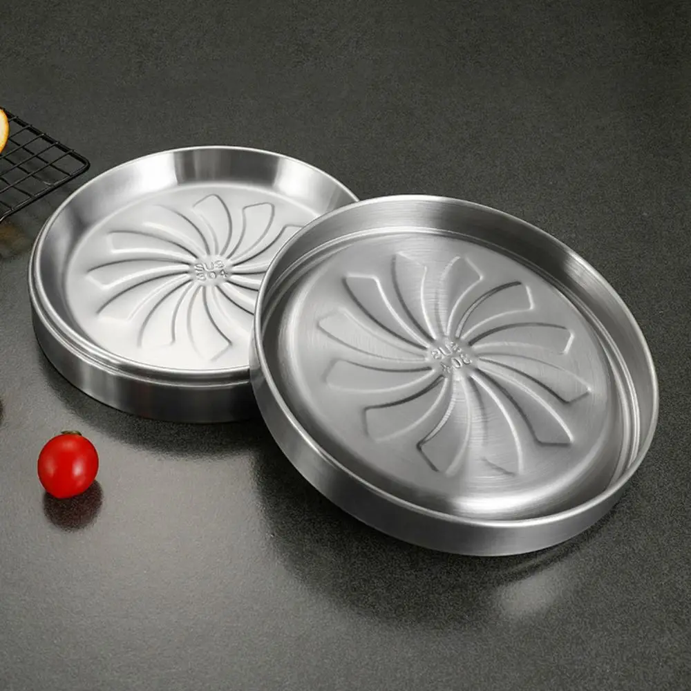

Practical 304 Stainless Steel Barbecue Tray Thickened Stacked Steak Plate Durable Reusable Storage Tray Kitchen Dishes