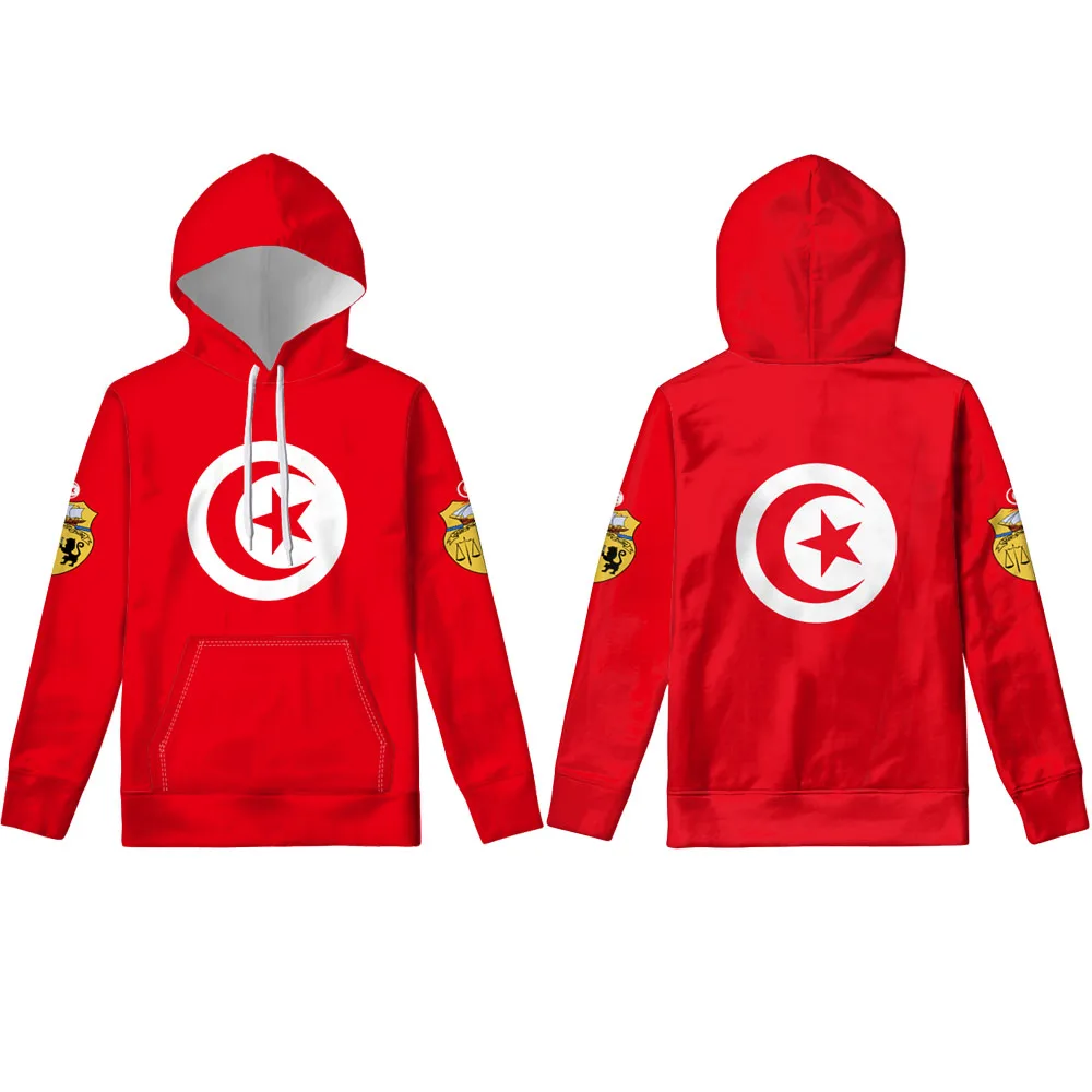 Tunisia Zipper Hoodie Custom Name Number Tun Sweatshirt Nation Flag Tunisie Tn Islam Arabic Arab Tunisian Print Photo 0 Clothing