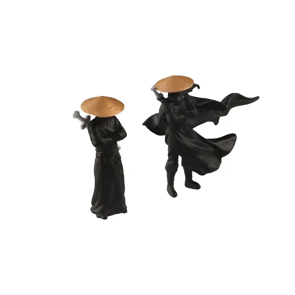 

Cool Kung Fu Mini Chinese Swordsman Figure Waterproof Cute Cat Sculptures Exquisite Creative Statue Ornament Sand Table Layout