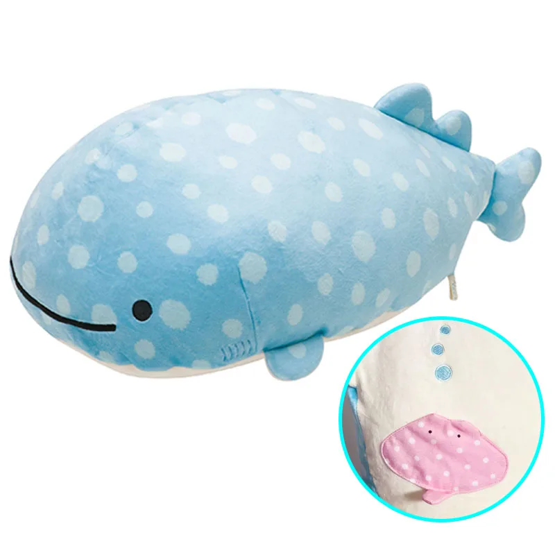 

New Cute Jinbesan Blue Whale Shark With Friend Big Plush Toy 40cm Pillow Cushion Stuffed Animals Kids Dolls Baby Children Gifts