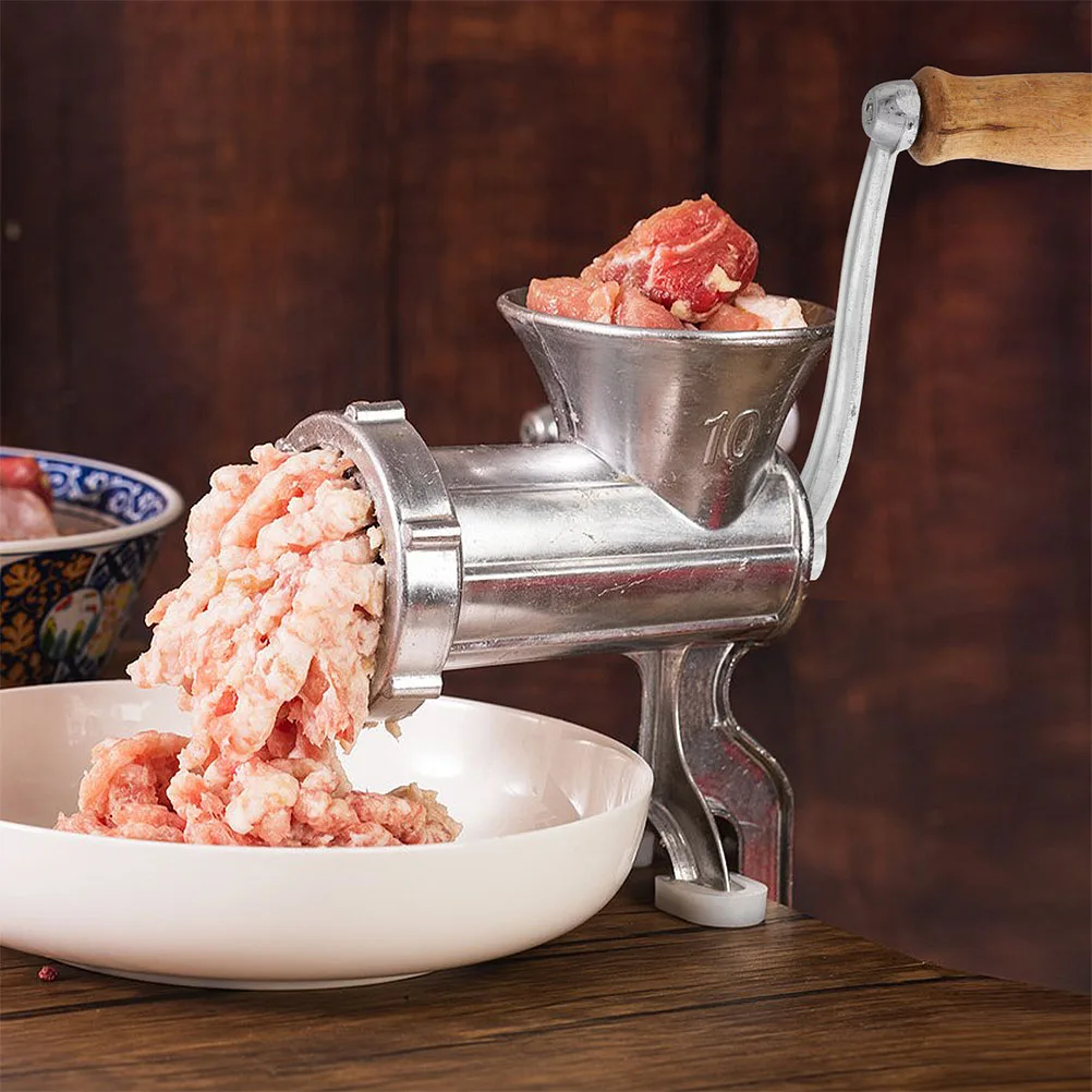 

2pcs Manual Mincer Handle: Compact Hand Crank Meat Grinder For Home Kitchen, Portable Food Grinder Tool For Burgers Vegetables