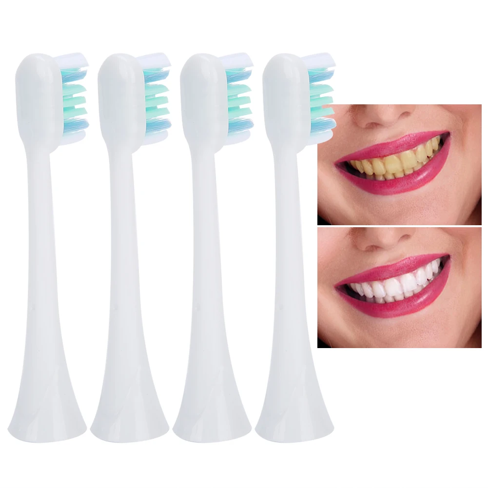 Têtes de brosse à dents électrique, remplacement de brosse, automatique, ultrasons, sonique, livres à dents électroniques, soins bucco-dentaires, blanchir, fournitures, 4 pièces