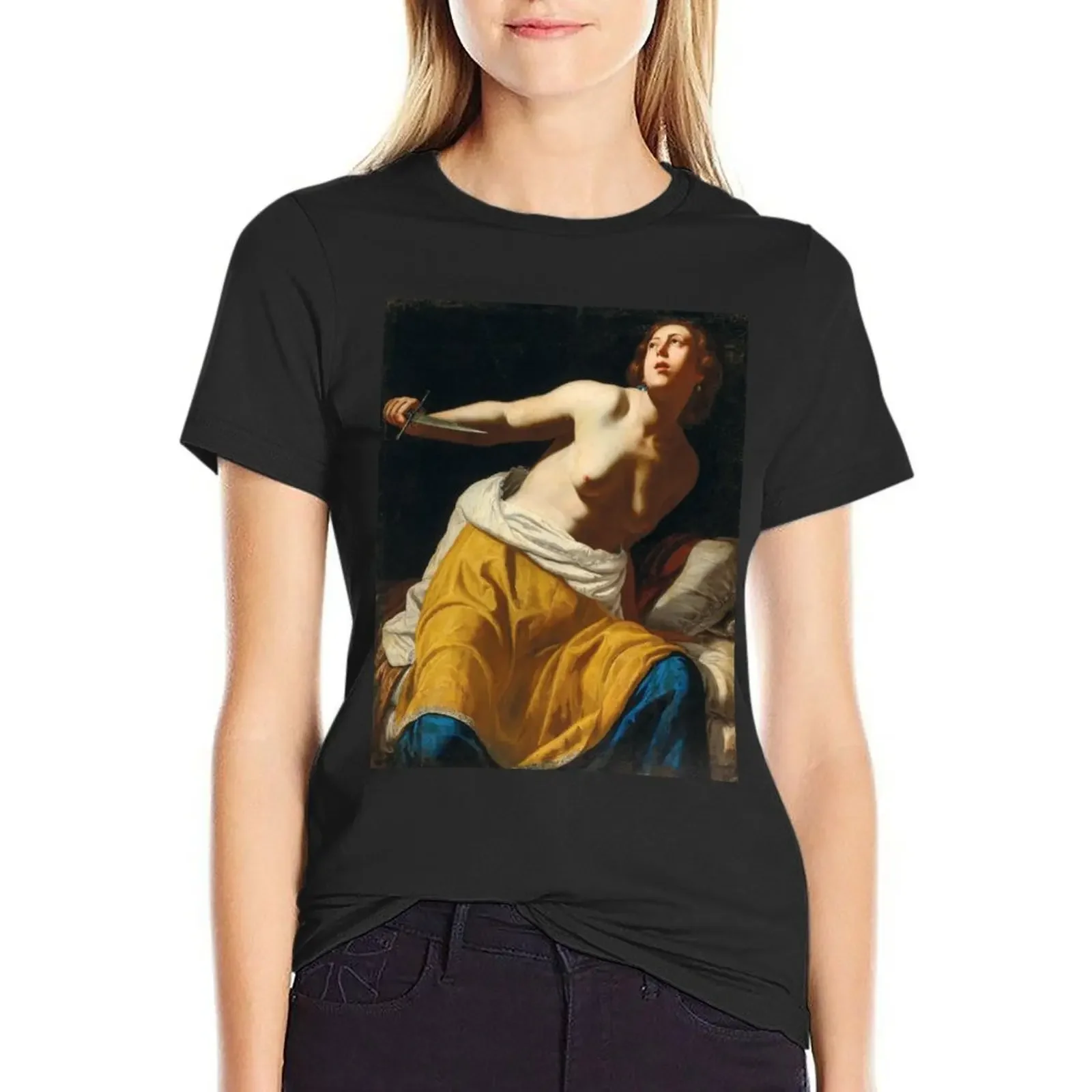 

Lucretia by Artemisia Gentileschi, 1650 T-Shirt shirts graphic tees summer top new edition cute t-shirts for Women