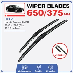 Car Front Wiper Blades Set For Honda Accord 7 CL EURO R CL7 2003 - 2008 Windshield Brushes Windscreen Window 2004 2005 2006 2007