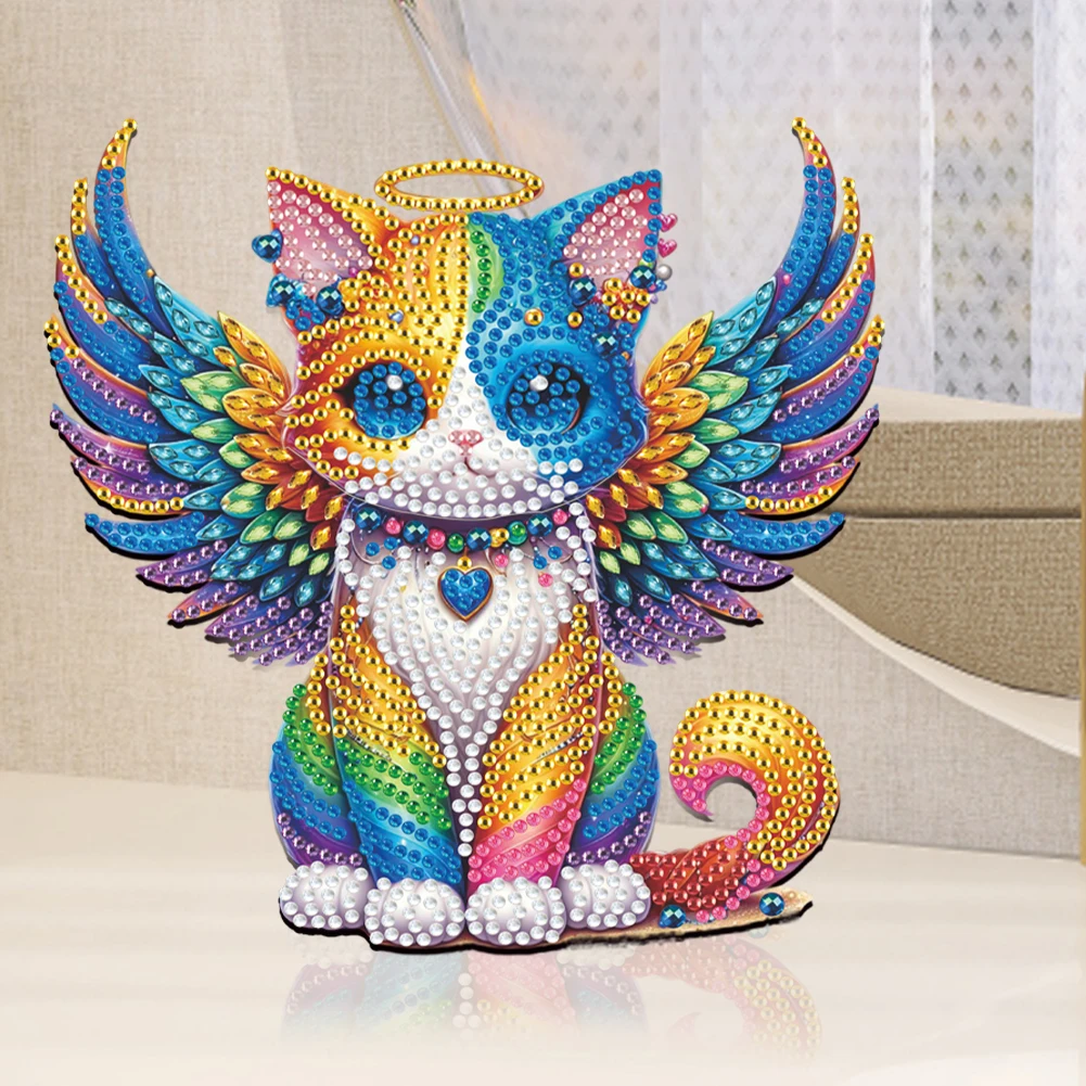 

Acrylic Special Shaped Cute Animal Diamond Painting Shaking Head Tabletop Ornaments Diamond Painting Shake Head Desktop Ornament