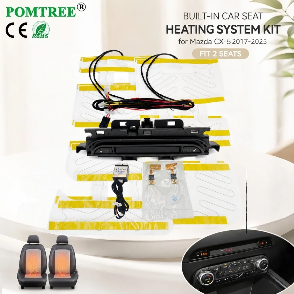 Built-in Car Seat Heating System Kit Fit Mazda CX-5 Seat Heating,Including CX-5 Seat Cover Set And Switch,Fit 2 Seats