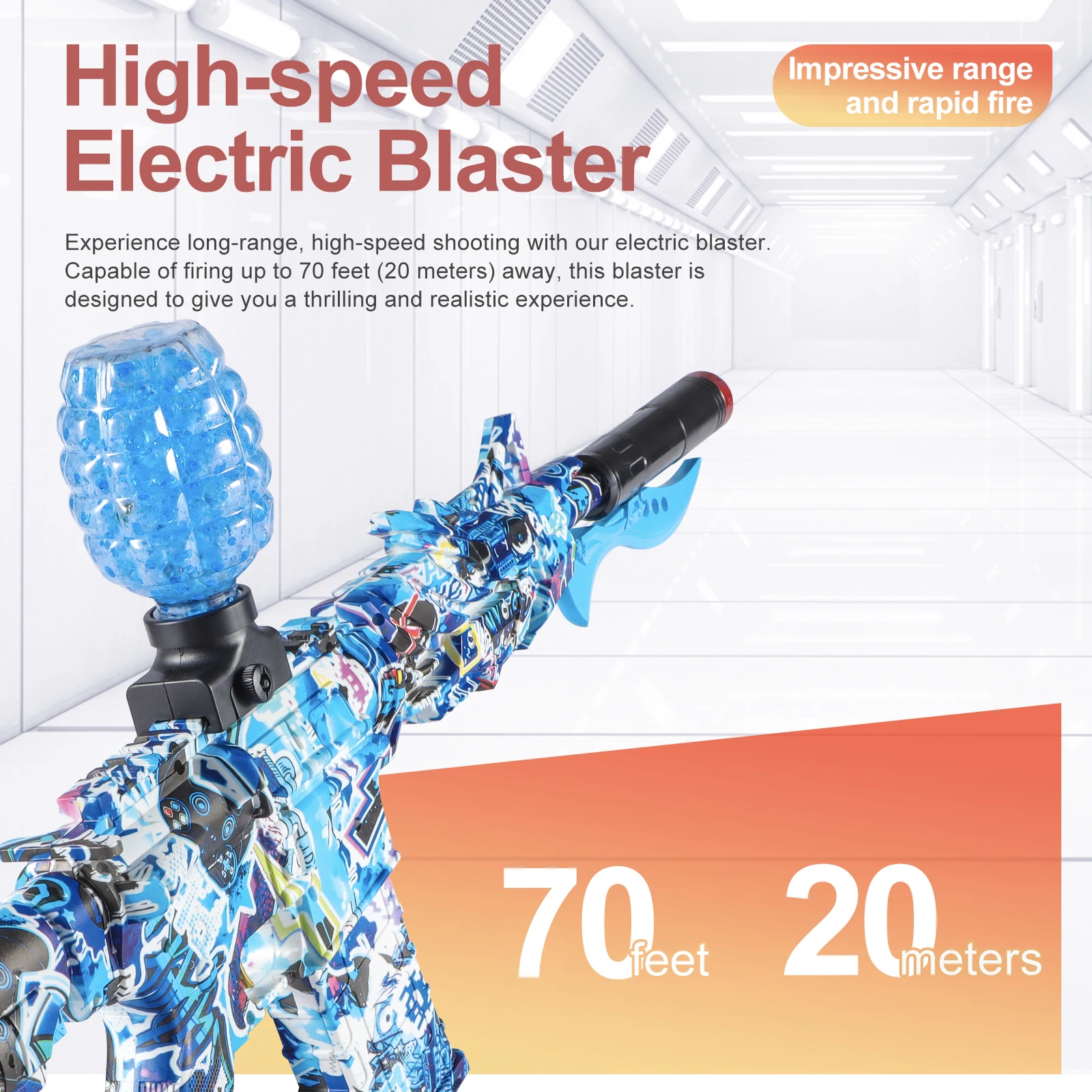 Elétrica Blaster Gun Set para o aniversário, High Precision Shooting Toy, presente perfeito brinquedo ao ar livre para o aniversário, balas excluídas, M416