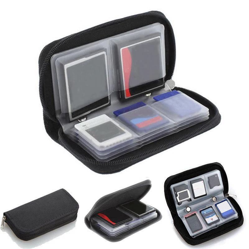 Memory Card Storage Bag Carrying Case Holder Wallet with 22 Slots for CF/SD/Micro SD/SDHC/MS/DS Game Accessories Memory Card Box