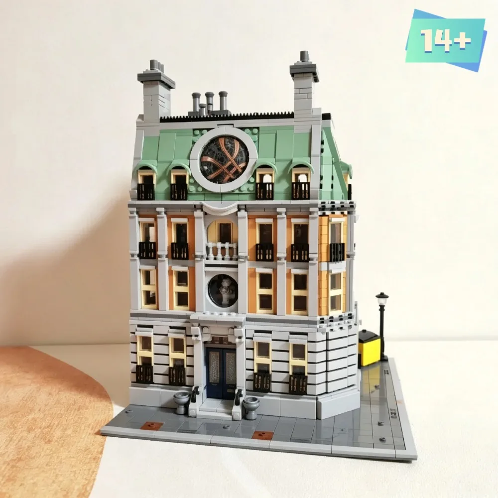 Dreistöckiges Gebäude, Baukasten-Modell, Bausteine, Dekoration, modulares Spielzeug, kreatives Straßenbild-Spielzeug, 2708 Teile, Weihnachtsgeschenk