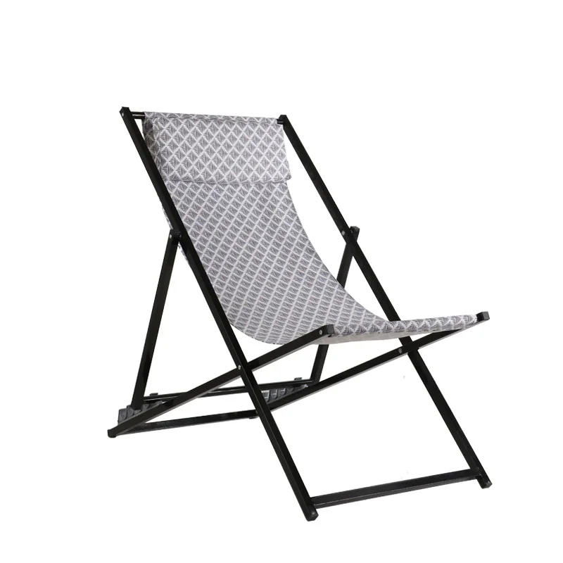 Folding recliner lunch break chair office nap mesh back chair computer summer leisure beach chair