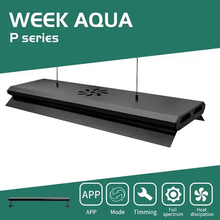 WEEK AQUA P Series APP Control Adjustable Height Customized Color Aquarium Lamp for Big Size Fish Tank LED  Light