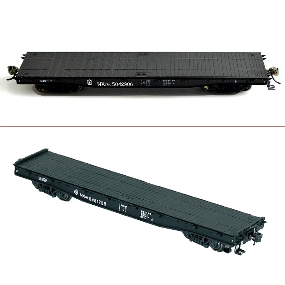 Modelo de camión de cama plana de tren HO 1:87, caja NX17K, camión de transporte de cama plana con contenedor opcional, juguetes de modelos de trenes