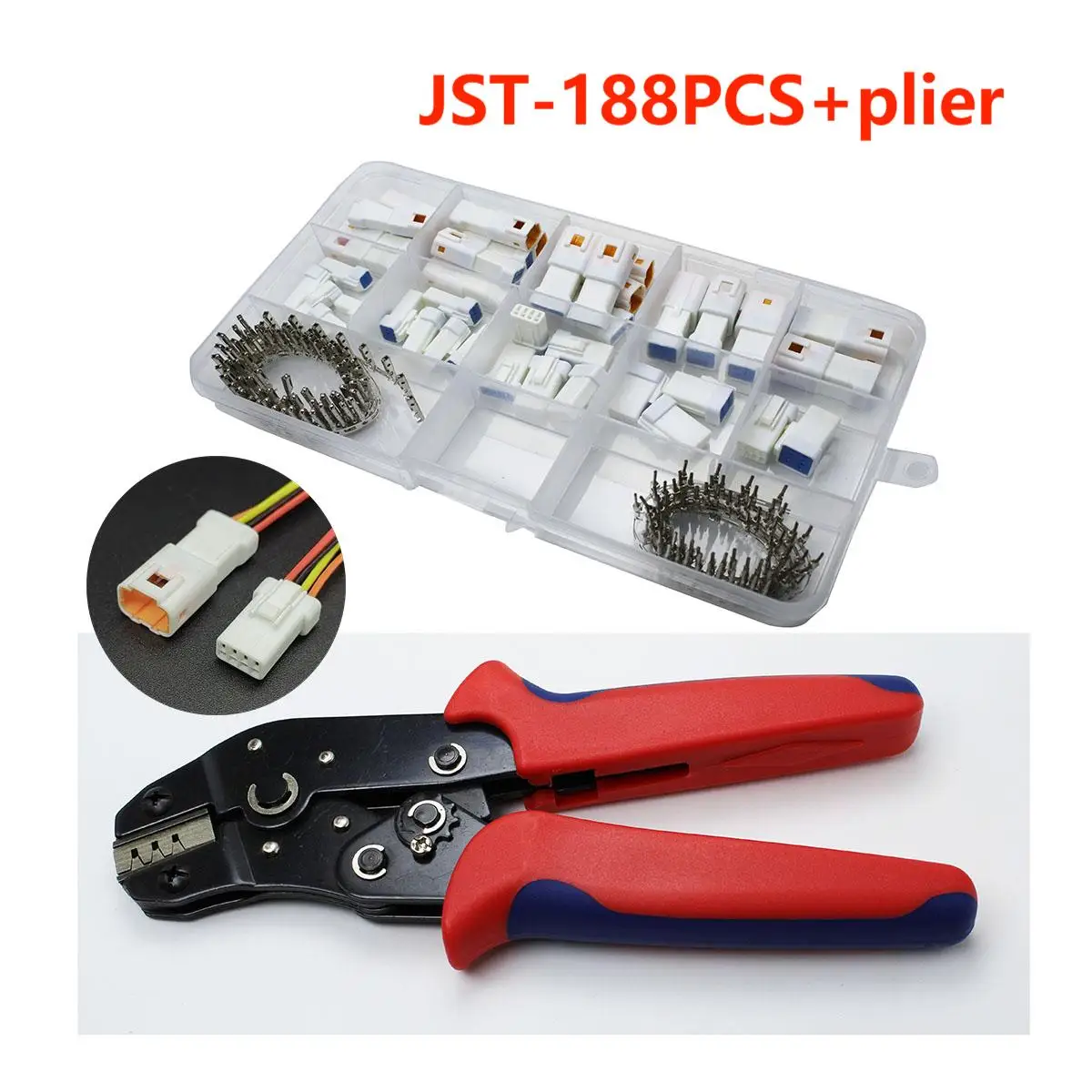 Combinatieset 2P 3P 4P 6P 8P 0.6Mm Waterdichte Draad Connector Stekker Mannelijke Vrouwelijke Aansluiting Jst Jwpf Elektrische Connector