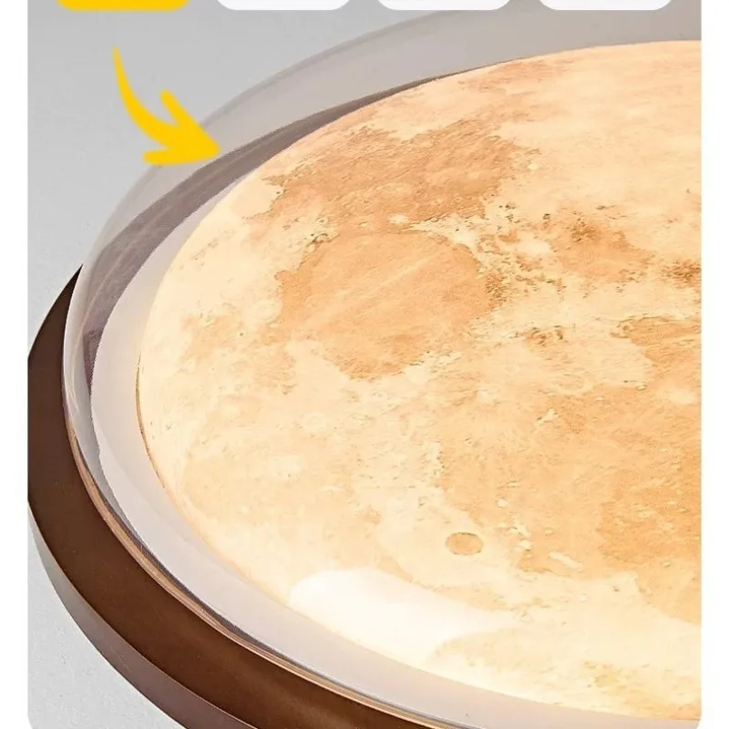 Nordic LED Ceiling Lamp Wooden Grain Moon Mask for Aisle Balcony Bedroom Dining Room Ceiling Lights Home Indoor Decor Lighting