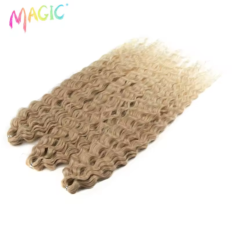 Magic Ariel Curl Hair Water Wave Twist Crochet Hair Synthetic Braid Hair Ombre Blonde 22 Inch Deep Wave Braiding Hair Extension - Image 31