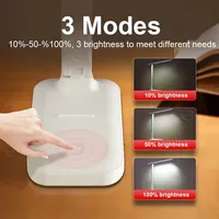 Lampe de bureau pliable, veilleuse à intensité variable contrôlée par tactile USB, lampe de bureau LED à branchement USB, idéale pour lire et dormir en chambre. 6