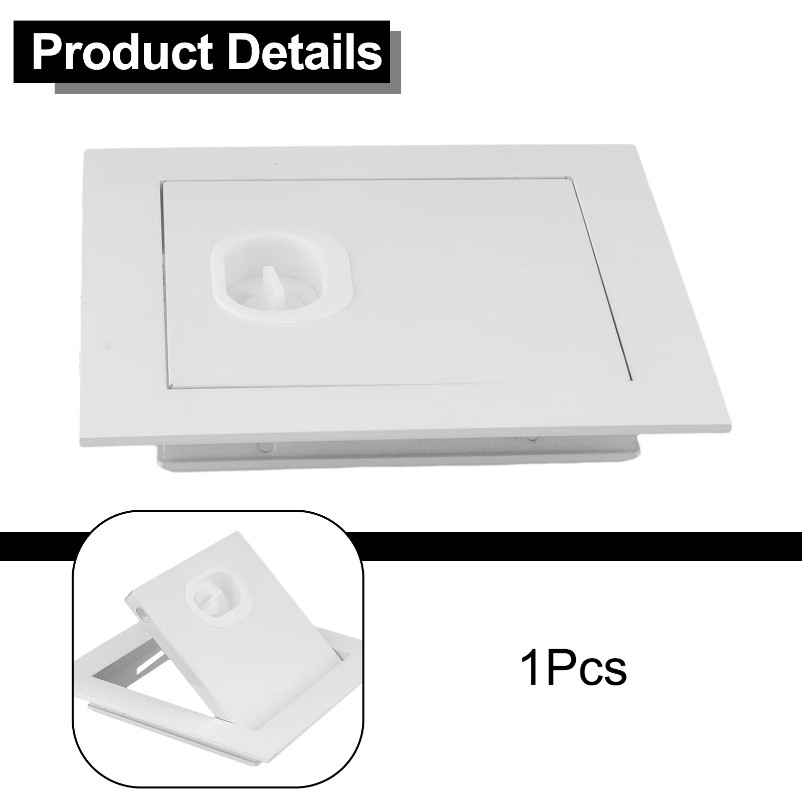 1pc Inspection Door With Rotary Switch Inspection Flap Galvanized Aluminum Alloy Rotary Switch Home Improvement Accessories