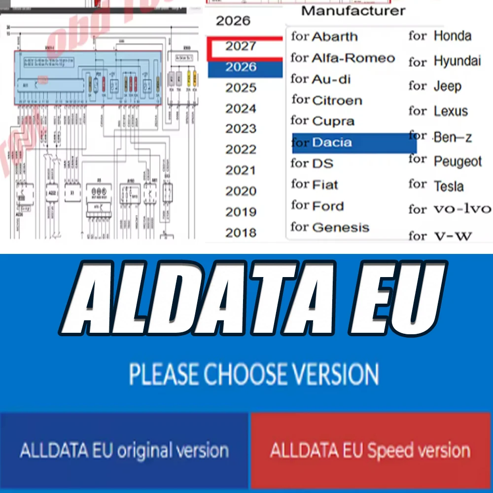 ALLDATA EU Full Version Online Account Auto Repair Software OEM Wiring Diagram TSB DTC European Car for RENOLINK 2.10