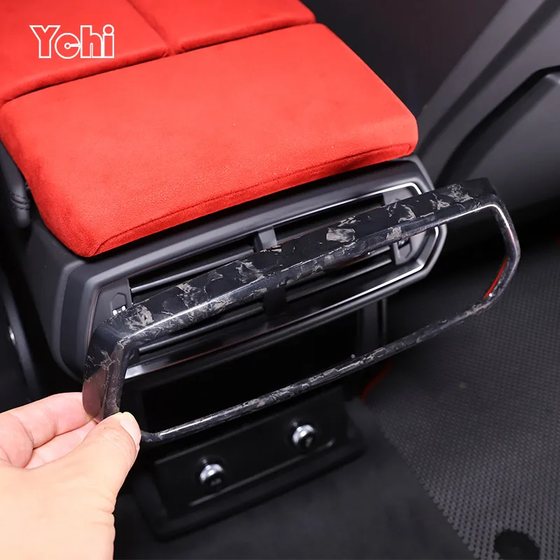 

Real Carbon Fiber For Lamborghini URUS 2018-2021 Car Rear Seat Air Conditioner Outlet Panel Frame Cover sticker Car Accessories