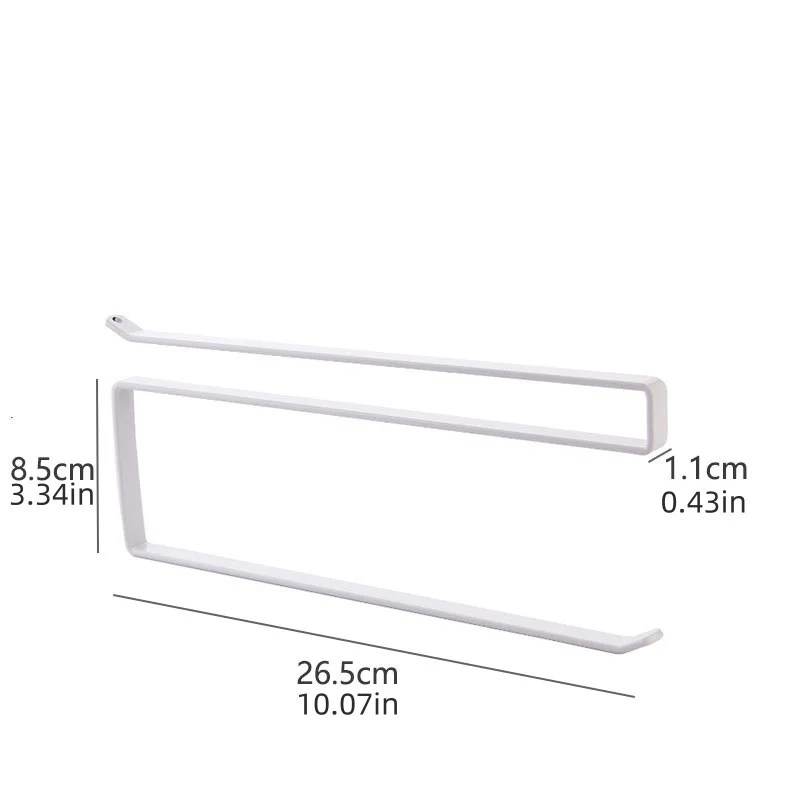 

Paper Roll Holder Towel Rack Cling Film Storage Rack Bathroom No Punching Storage Rack Hanging Shelf Kitchen Tissue Accessories