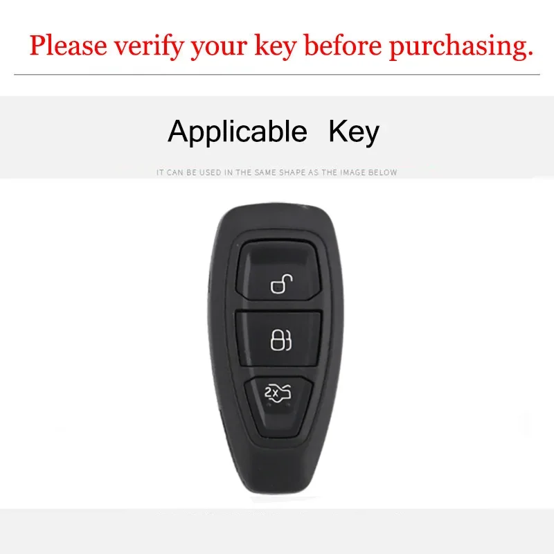 3 Buttons Key Cover For Ford Transit Custom Mondeo Fiesta Kuga ST Line MK3 Focus 3 Station Wagon Ecosport Case Key Protection