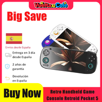 Retro Handheld Game Console Retroid Pocket 5  SD865 5.5-inch OLED HD Display Bluetooth 5.1 Android 5000mAh RP5 Gifts For Kids