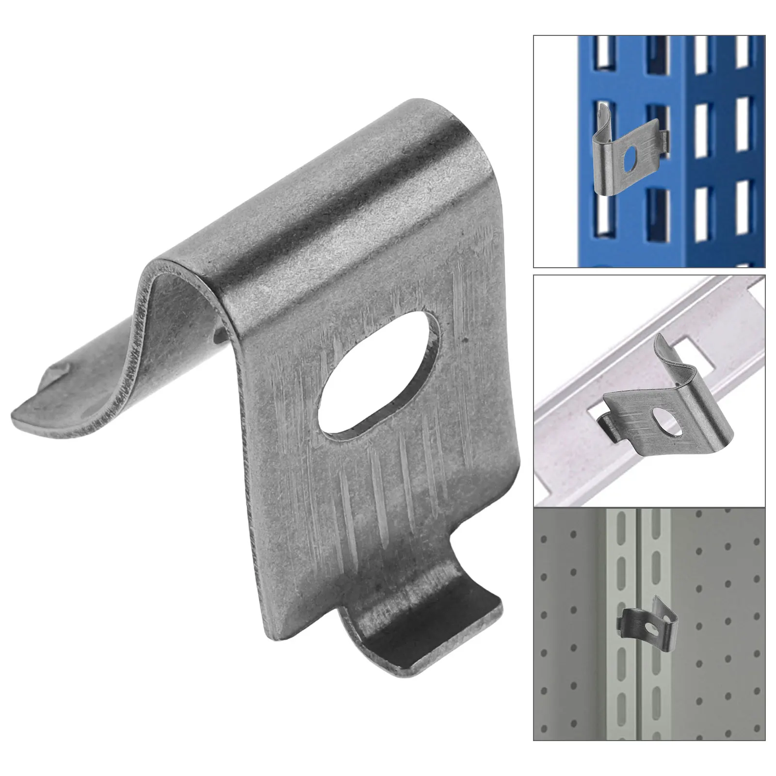 Clip per mensola in acciaio Ganci per rack per congelatore in metallo addensato Morsetti di supporto per frigorifero durevoli Uso del magazzino domestico Installazione semplice