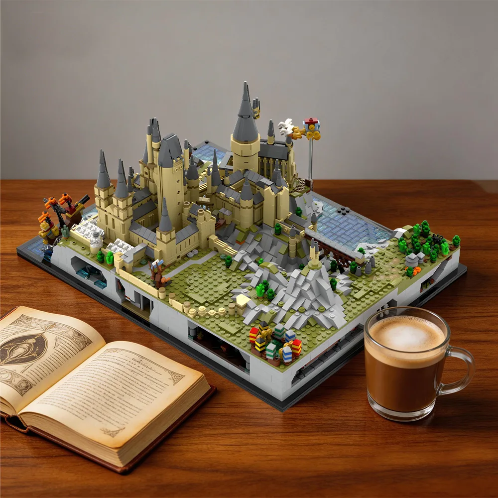 

Gobricks MOC Wizard Castle Building Blocks Model Wizard Castle Grounds Expansion Street View Bricks Assembly Toys Kids DIY Gifts