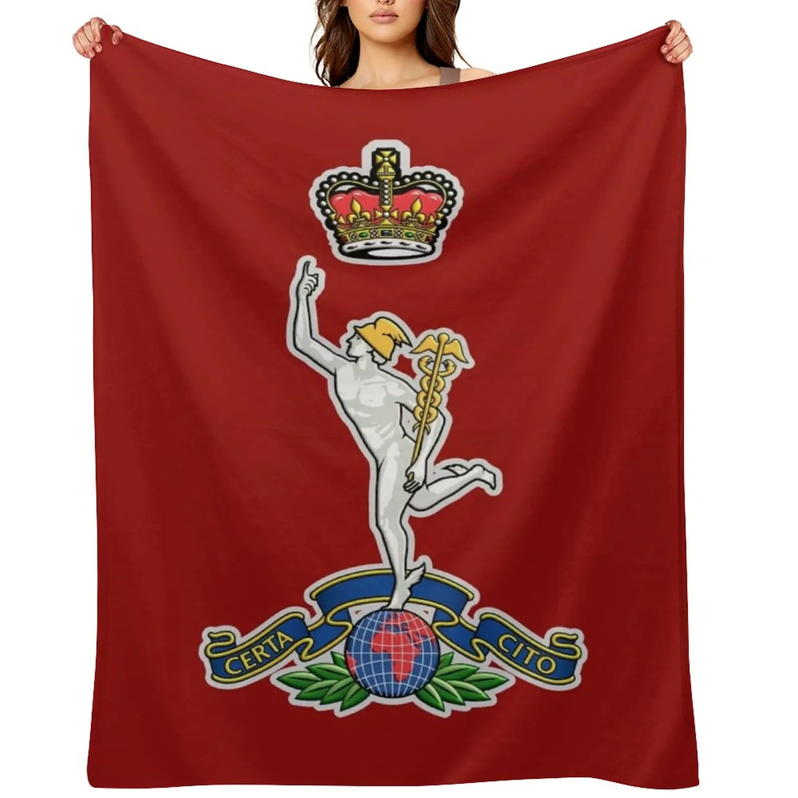 

ROYAL CORPS OF SIGNALS Throw Blanket bed plaid anime Bed Fashionable Flannel Blankets