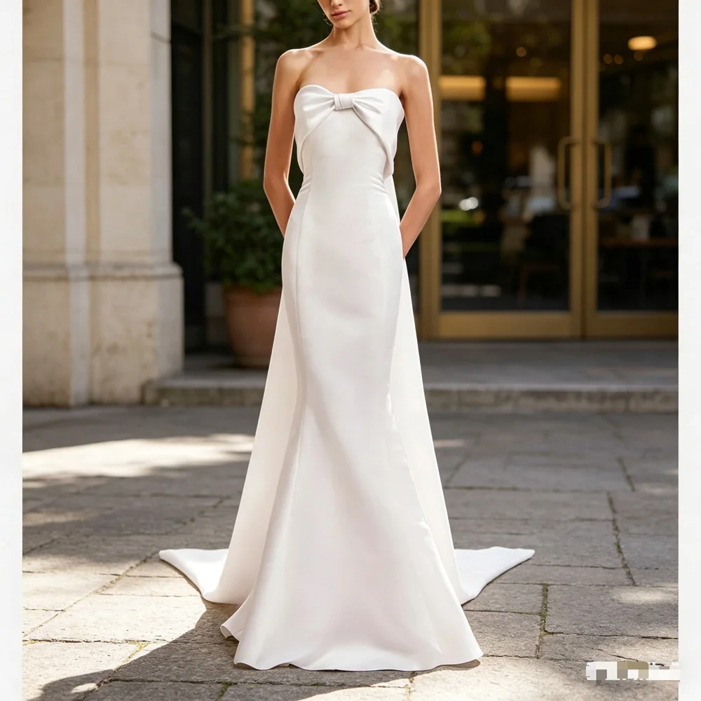 

Customized Elegant Long Wedding Dresses Sweetheart Floor-Length Mermaid Brides Dress Women Vestidos De Novias Gowns 2026
