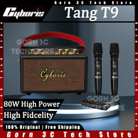 CYBORIS Tang T9 Wireless Speaker Portable Subwoofer 80w High Power Bluetooth 5.3 High Fidelity Karaok Outdoor Customized Speaker