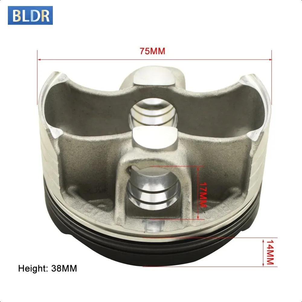 75mm-76mm For Honda CBR954 MV9 CBR1000 2004-2007 CBR 1000 954 STD +25 +50 +75  Pin 17mm Motorcycle Piston Rings Kit