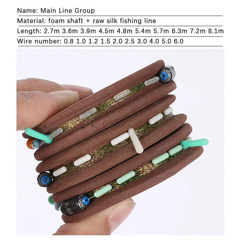 3.6-7.2m Fishing Line Set High-Strength Multi-Size Hidden Line Camouflage Line Spot Fishing Line Group Fishing Tools