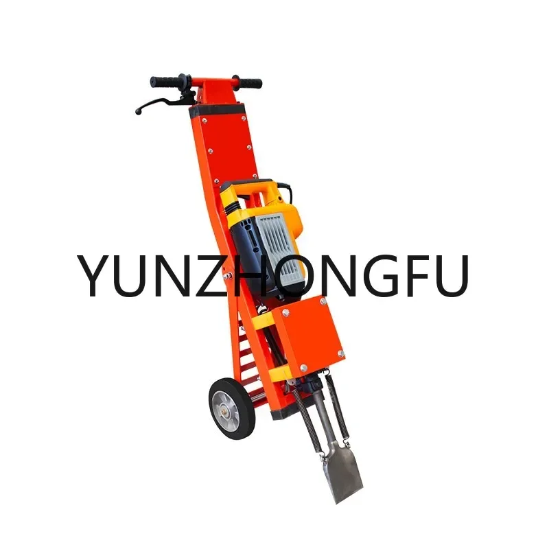 Hand propelled electric pick truck plastic floor tile crushing scraping high-power multifunctional PVC floor adhesive cleaning