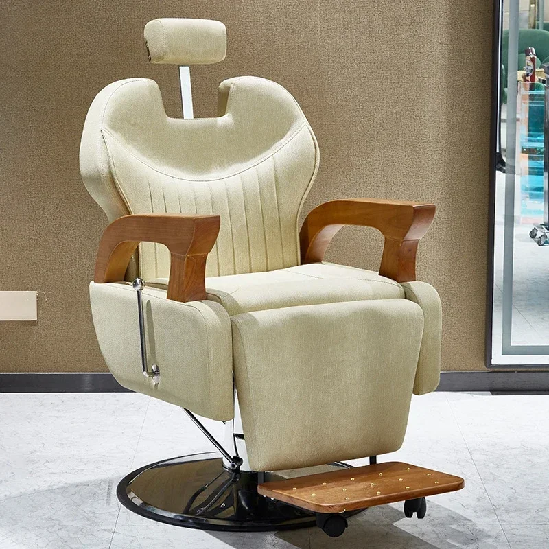 Barber shop silk recliner reclining chair reclining hair cutting chair