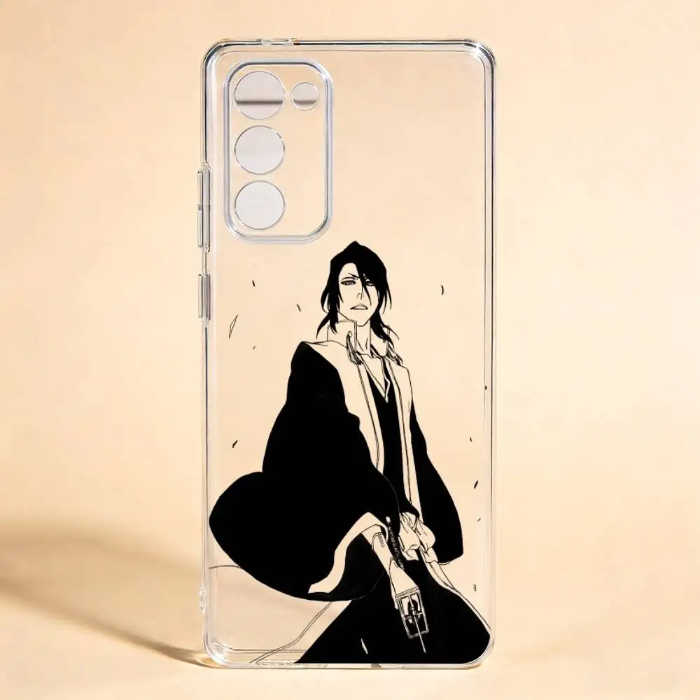 Kuchiki Byakuya Manga Bleach Phone Case For Samsung Galaxy S24 S25 S23 S22 S21Transparent Case Cover